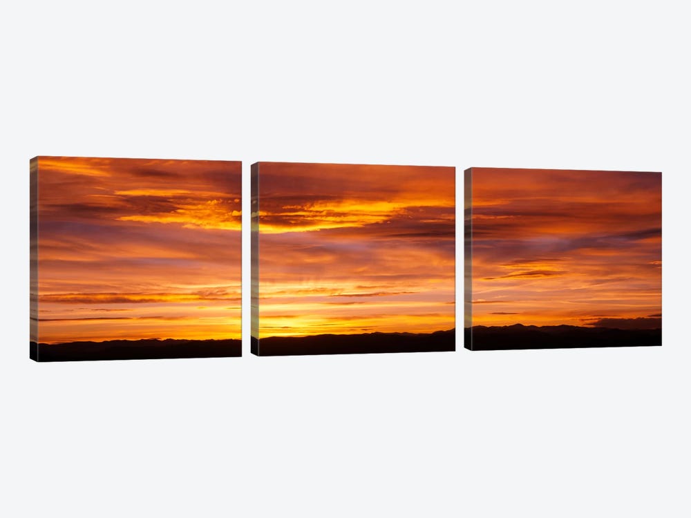 Sky at sunset, Daniels Park, Denver, Colorado, USA by Panoramic Images 3-piece Canvas Wall Art