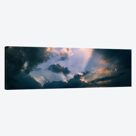 Clouds With God Rays Canvas Print #PIM573} by Panoramic Images Canvas Art
