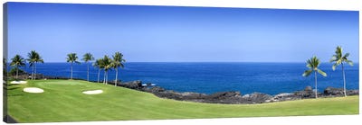 Oceanside Green And Fairway, 3rd Hole, Kona Country Club, Keauhou, Hawaii, USAA Canvas Art Print - The Big Island (Island of Hawai'i)