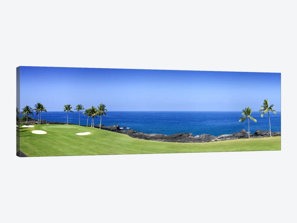 Oceanside Green And Fairway, 3rd Hole, Kona Country Club, Keauhou, Hawaii, USAA by Panoramic Images 1-piece Canvas Artwork