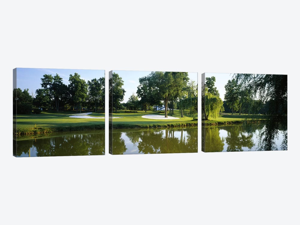 Lake on a golf courseTantallon Country Club, Fort Washington, Maryland, USA by Panoramic Images 3-piece Art Print