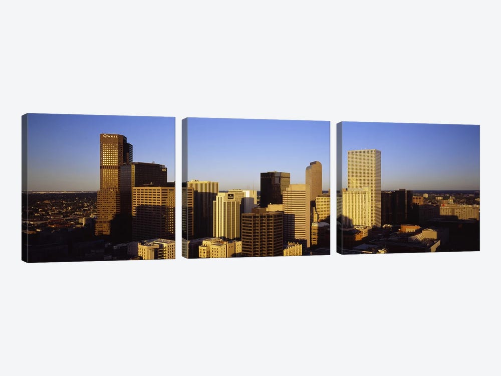 Skyscrapers in a cityDenver, Colorado, USA by Panoramic Images 3-piece Canvas Art Print