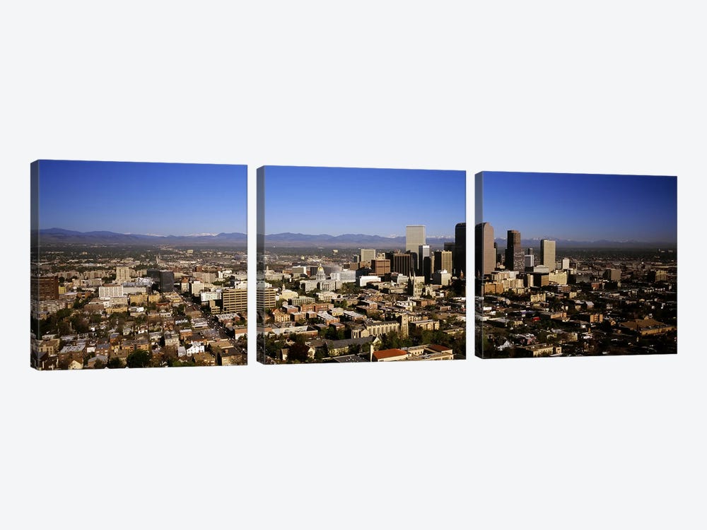 Skyscrapers in a cityDenver, Colorado, USA by Panoramic Images 3-piece Canvas Art Print