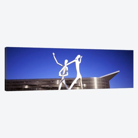 Dancers sculpture by Jonathan Borofsky in front of a building, Colorado Convention Center, Denver, Colorado, USA Canvas Print #PIM5767} by Panoramic Images Canvas Wall Art