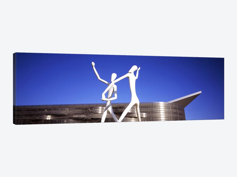 Dancers sculpture by Jonathan Borofsky in front of a building, Colorado Convention Center, Denver, Colorado, USA by Panoramic Images 1-piece Canvas Artwork