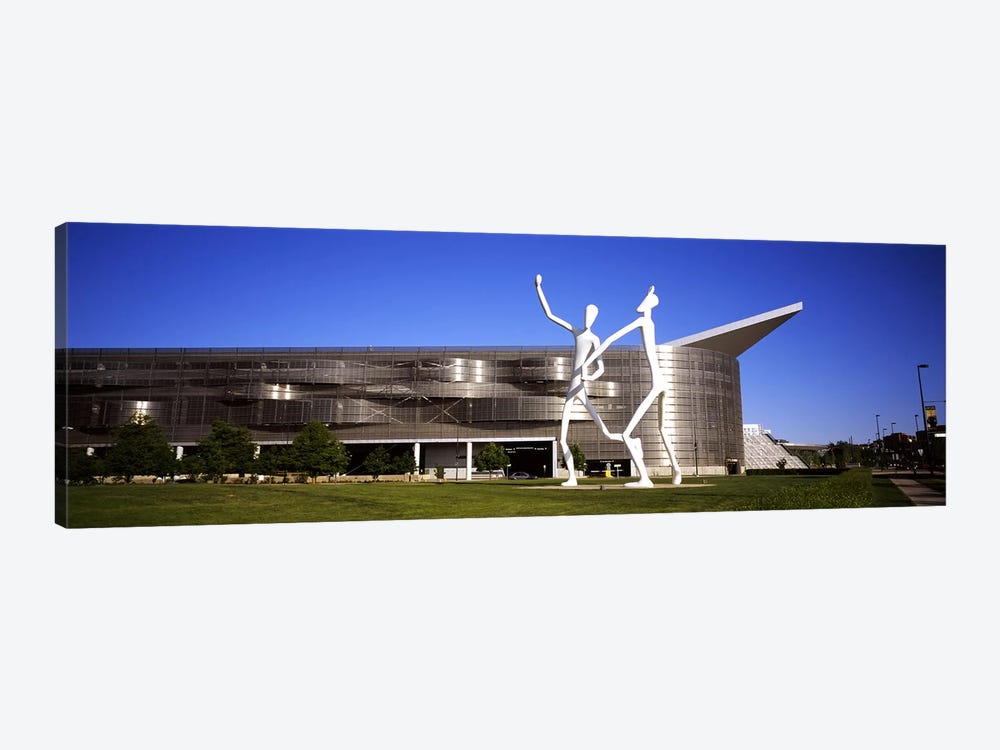 Dancers sculpture by Jonathan Borofsky in front of a building, Colorado Convention Center, Denver, Colorado, USA #2 by Panoramic Images 1-piece Art Print