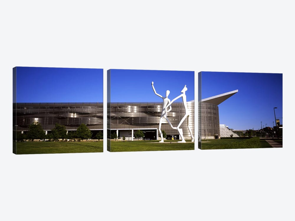 Dancers sculpture by Jonathan Borofsky in front of a building, Colorado Convention Center, Denver, Colorado, USA #2 by Panoramic Images 3-piece Art Print