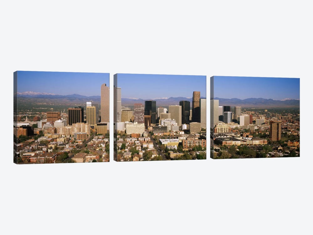 Skyscrapers in a city, Denver, Colorado, USA by Panoramic Images 3-piece Canvas Art