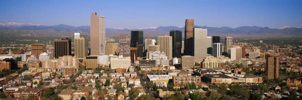 Colorado: Skyscrapers in a city, Denver, Colorado, USA by Panoramic Images