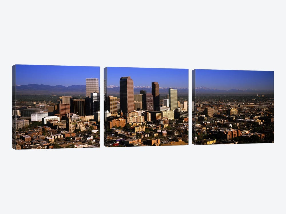 Skyscrapers in a city, Denver, Colorado, USA #3 by Panoramic Images 3-piece Canvas Artwork