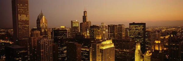 Chicago Skylines: Skyscrapers in a city, Chicago, Illinois, USA #2 by Panoramic Images