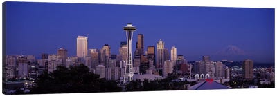 Skyscrapers in a city, Seattle, Washington State, USA #2 Canvas Art Print - Washington Art