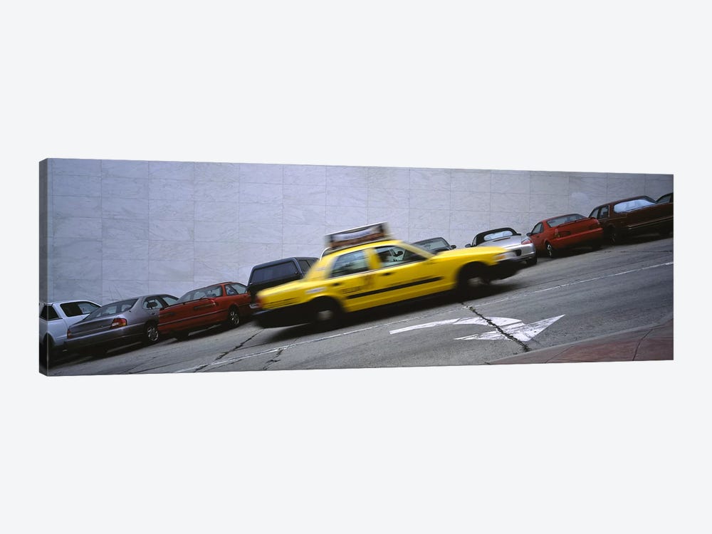 Taxi running on the road, San Francisco, California, USA by Panoramic Images 1-piece Canvas Art