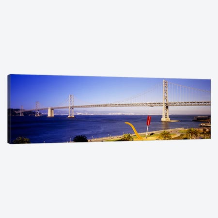 Bridge over an inlet, Bay Bridge, San Francisco, California, USA Canvas Print #PIM5792} by Panoramic Images Canvas Artwork