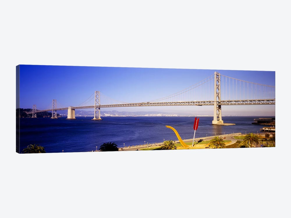 Bridge over an inlet, Bay Bridge, San Francisco, California, USA by Panoramic Images 1-piece Canvas Art