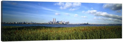 Buildings at the waterfront, New Jersey, New York City, New York State, USA Canvas Art Print - River, Creek & Stream Art