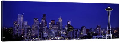 Skyscrapers in a citySeattle, Washington State, USA Canvas Art Print - Seattle Skylines