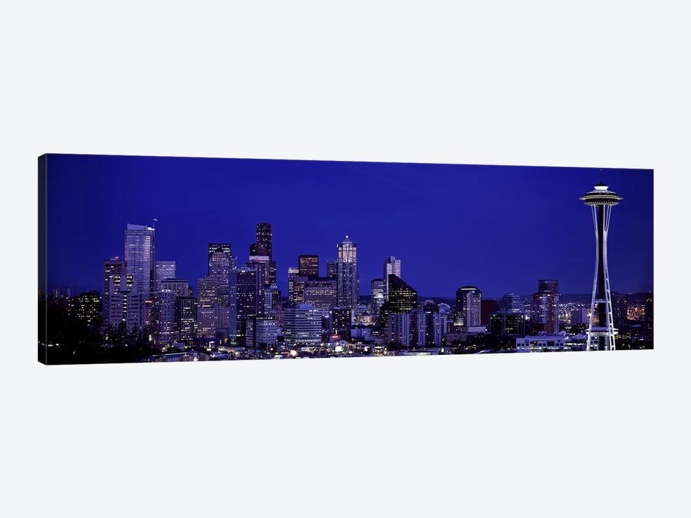 Skyscrapers in a citySeattle, Washington State, USA by Panoramic Images 1-piece Canvas Art Print