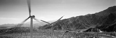 Wind turbines on a landscape by Panoramic Images canvas print