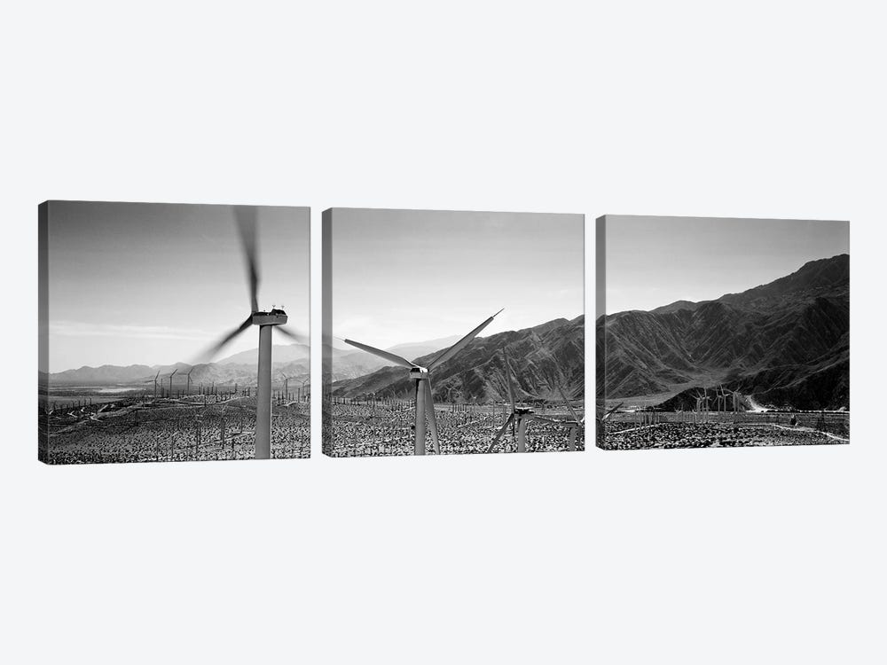 Wind turbines on a landscape by Panoramic Images 3-piece Canvas Artwork