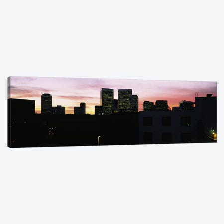 Silhouette of buildings in a city, Century City, City of Los Angeles, California, USA Canvas Print #PIM5811} by Panoramic Images Canvas Print