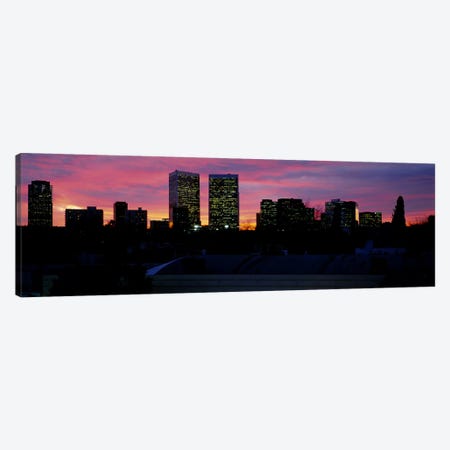 Silhouette of buildings in a city, Century City, City of Los Angeles, California, USA #2 Canvas Print #PIM5812} by Panoramic Images Art Print