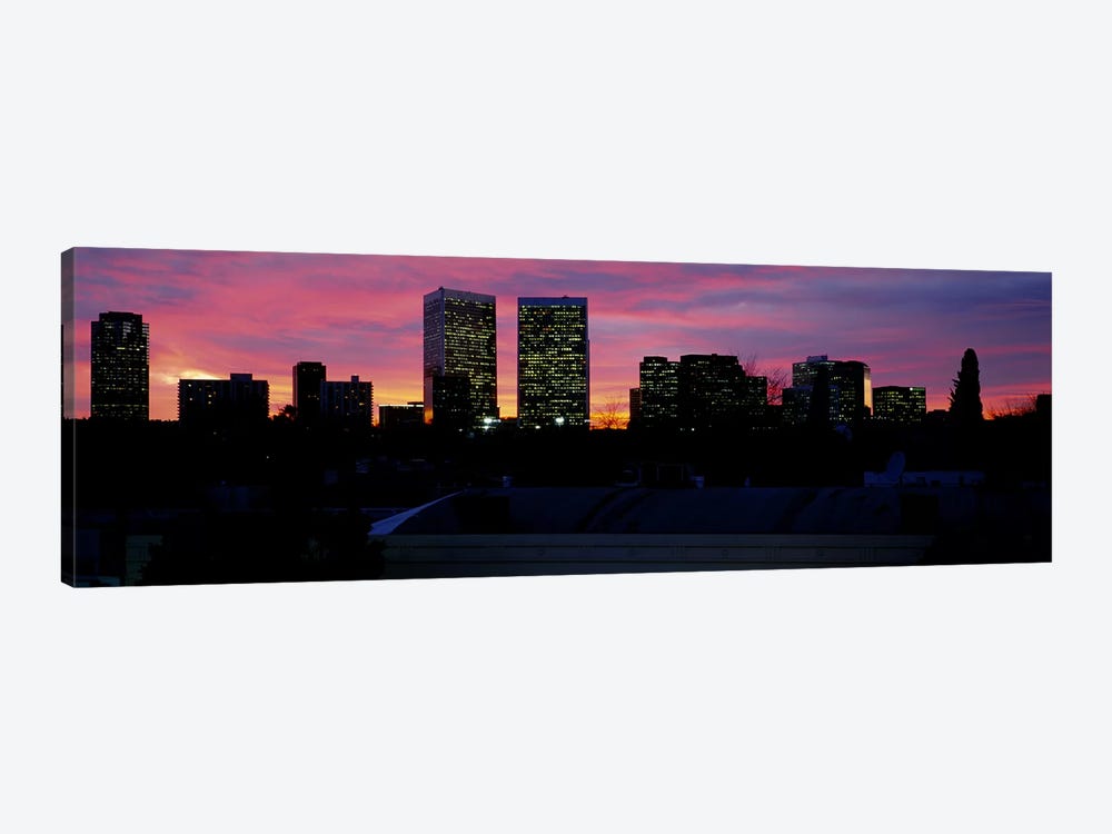 Silhouette of buildings in a city, Century City, City of Los Angeles, California, USA #2 by Panoramic Images 1-piece Canvas Art