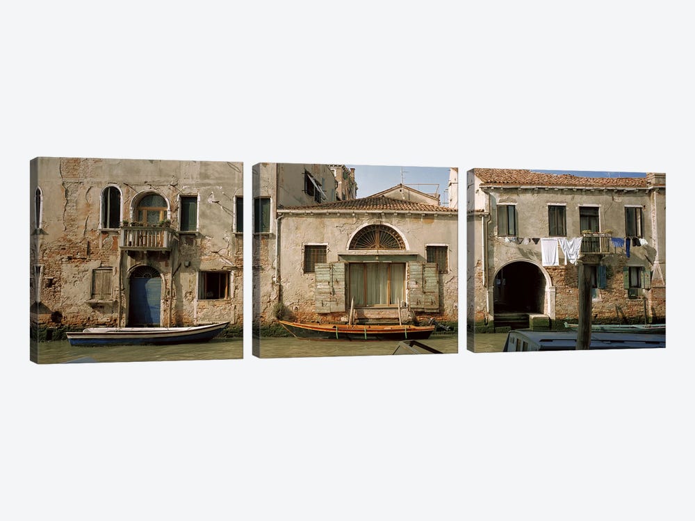 Waterfront Architecture, Rio de la Pieta, Venice, Italy by Panoramic Images 3-piece Canvas Print