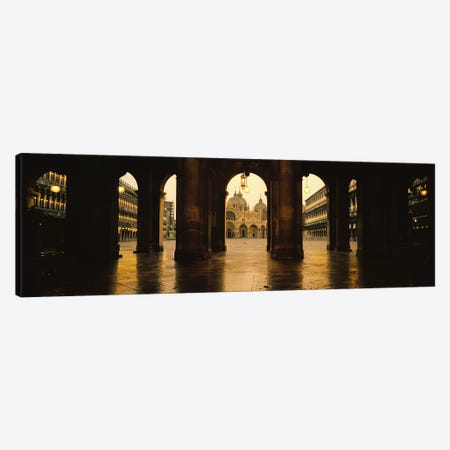 St. Mark's Basilica As Seen From The Arcade At The Opposite End Of St. Mark's Square, Venice, Italy Canvas Print #PIM5817} by Panoramic Images Canvas Artwork