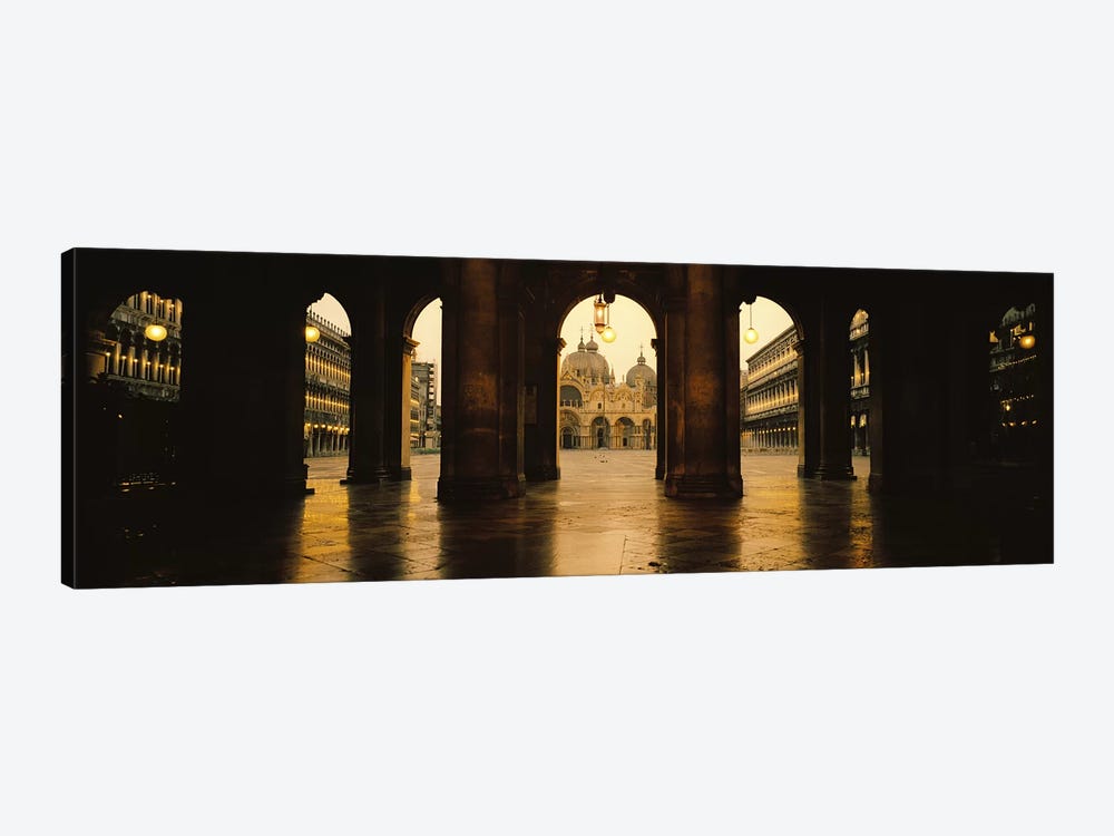 St. Mark's Basilica As Seen From The Arcade At The Opposite End Of St. Mark's Square, Venice, Italy 1-piece Canvas Print