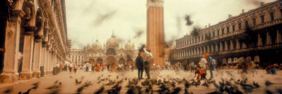 Flock of pigeons flyingSt. Mark's Square, Venice, Italy by Panoramic Images acrylic art print