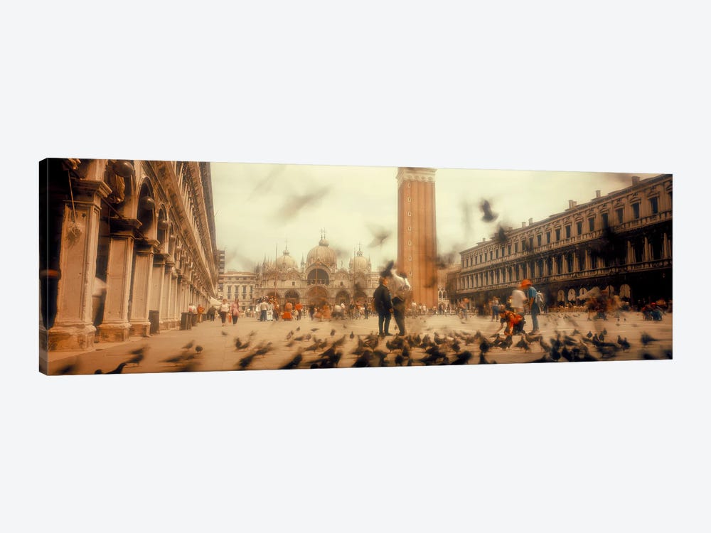 Flock of pigeons flyingSt. Mark's Square, Venice, Italy by Panoramic Images 1-piece Art Print