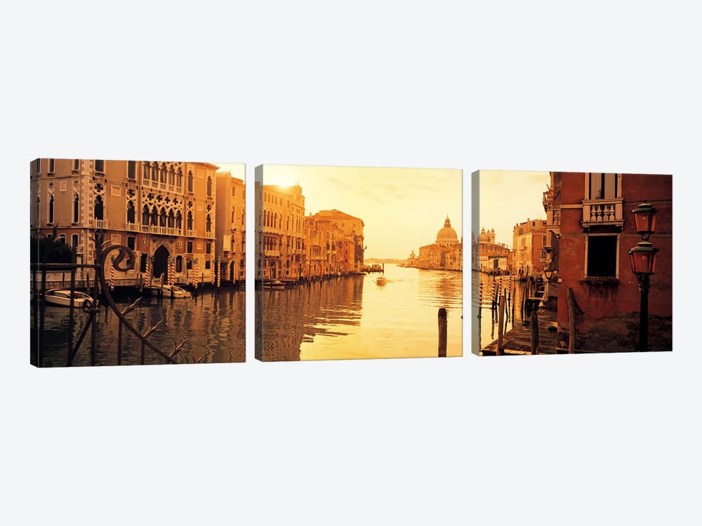Waterfront Property, Grand Canal, Venice, Italy by Panoramic Images 3-piece Canvas Art