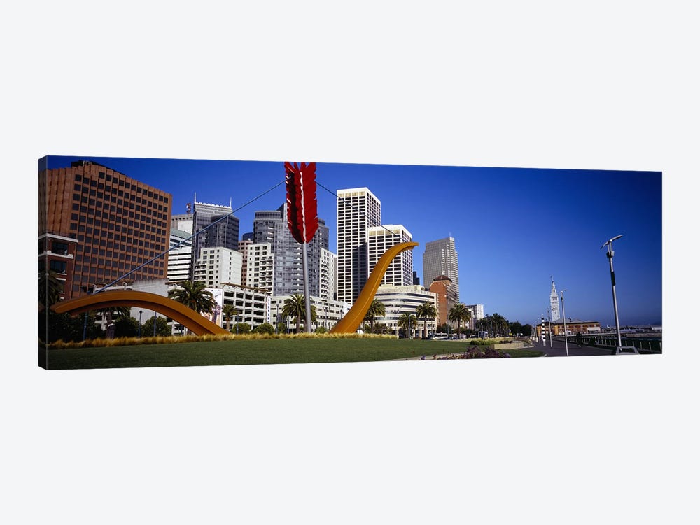 Low angle view of a sculpture in front of buildingsSan Francisco, California, USA by Panoramic Images 1-piece Canvas Artwork