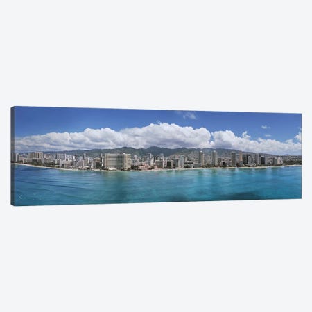 Buildings at the waterfront, Honolulu, Oahu, Hawaii, USA Canvas Print #PIM5831} by Panoramic Images Canvas Art Print