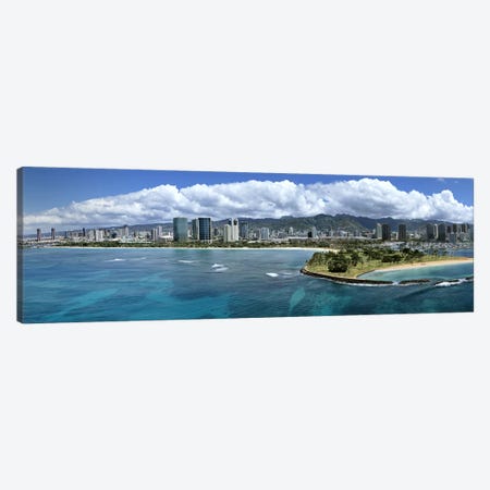 Buildings at the waterfront, Honolulu, Oahu, Hawaii, USA Canvas Print #PIM5833} by Panoramic Images Art Print