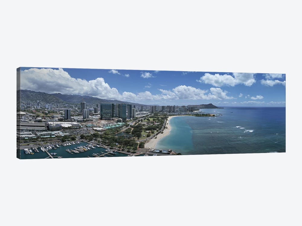 Buildings in a cityHonolulu, Oahu, Hawaii, USA by Panoramic Images 1-piece Canvas Artwork
