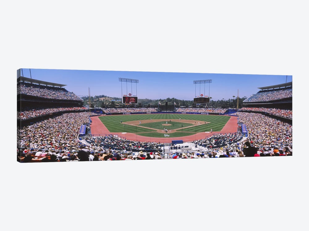 Dodgers vs. Angels, Dodger Stadium, Los Angeles, California, USA by Panoramic Images 1-piece Canvas Art