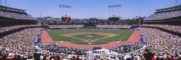Groups: Dodgers vs. Angels, Dodger Stadium, Los Angeles, California, USA by Panoramic Images