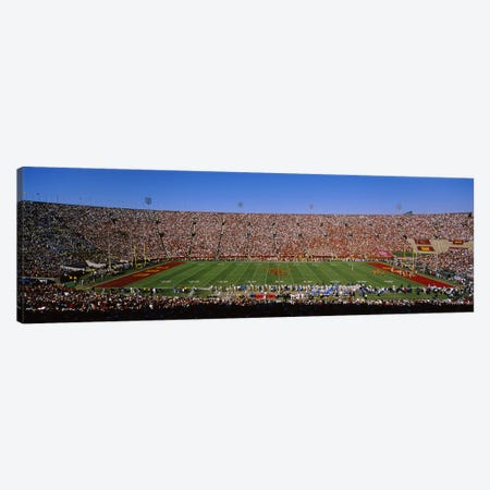 High angle view of a football stadium full of spectators, Los Angeles Memorial Coliseum, City of Los Angeles, California, USA Canvas Print #PIM5837} by Panoramic Images Canvas Artwork