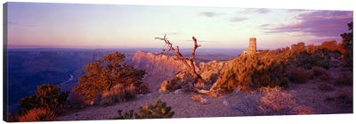 Majestic Sunset Over Desert View Watchtower, Grand Canyon National Park, Arizona, USA Canvas Art Print - Grand Canyon National Park Art