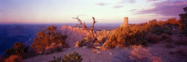 Arizona: Majestic Sunset Over Desert View Watchtower, Grand Canyon National Park, Arizona, USA by Panoramic Images