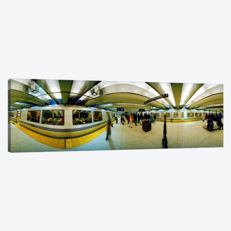 Large group of people at a subway stationBart Station, San Francisco, California, USA Canvas Print #PIM5869} by Panoramic Images Canvas Artwork