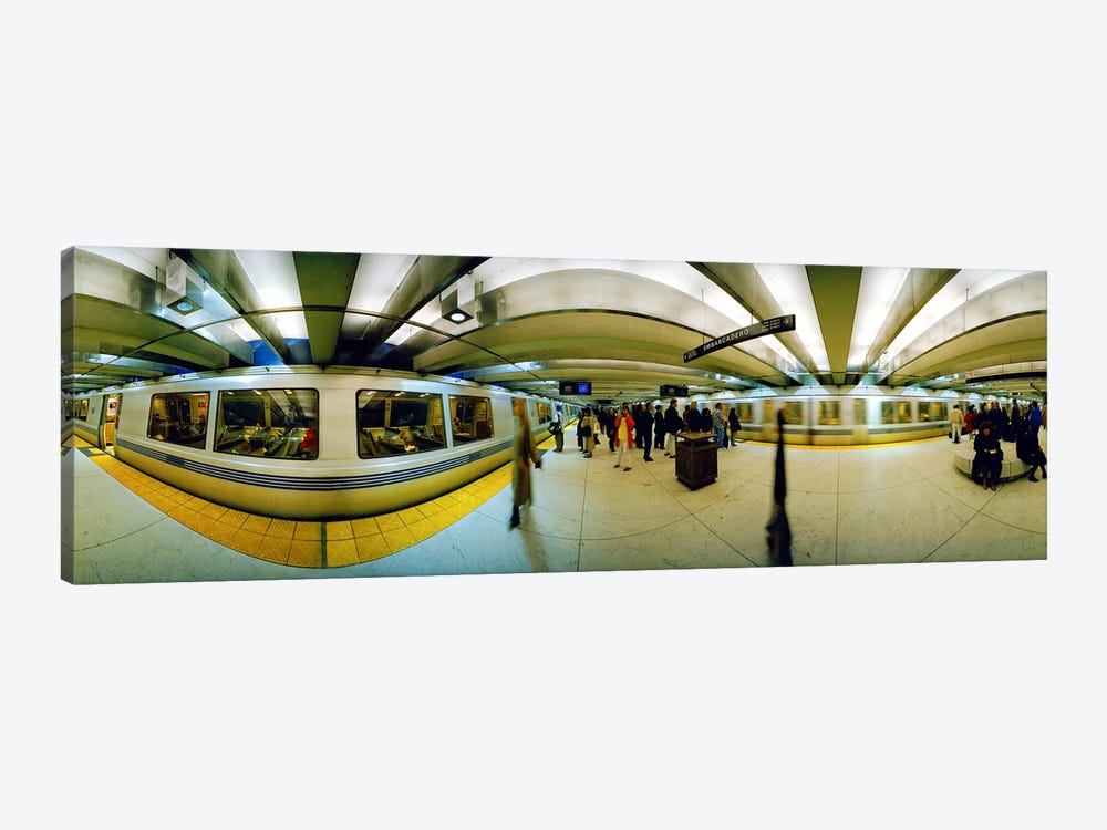 Large group of people at a subway stationBart Station, San Francisco, California, USA by Panoramic Images 1-piece Canvas Wall Art