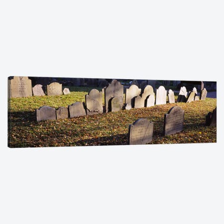 Tombstones in a cemetery, Copp's Hill Burying Ground, Freedom Trail, Boston, Massachusetts, USA Canvas Print #PIM5876} by Panoramic Images Canvas Art