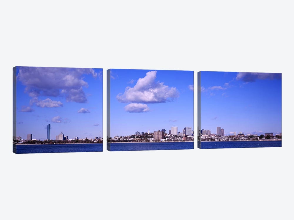 City at the waterfront, Boston, Massachusetts, USA by Panoramic Images 3-piece Canvas Print