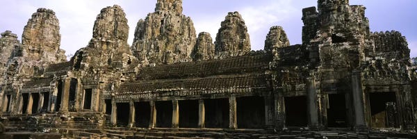 Angkor Wat: Facade of an old temple, Angkor Wat, Siem Reap, Cambodia by Panoramic Images