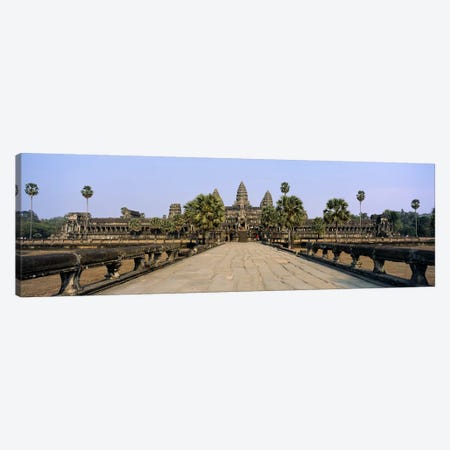 Path leading towards an old temple, Angkor Wat, Siem Reap, Cambodia Canvas Print #PIM5883} by Panoramic Images Canvas Art