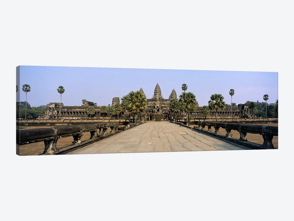 Path leading towards an old temple, Angkor Wat, Siem Reap, Cambodia by Panoramic Images 1-piece Canvas Art