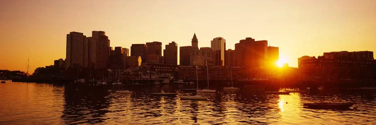 Sunset over skyscrapersBoston, Massachusetts, USA